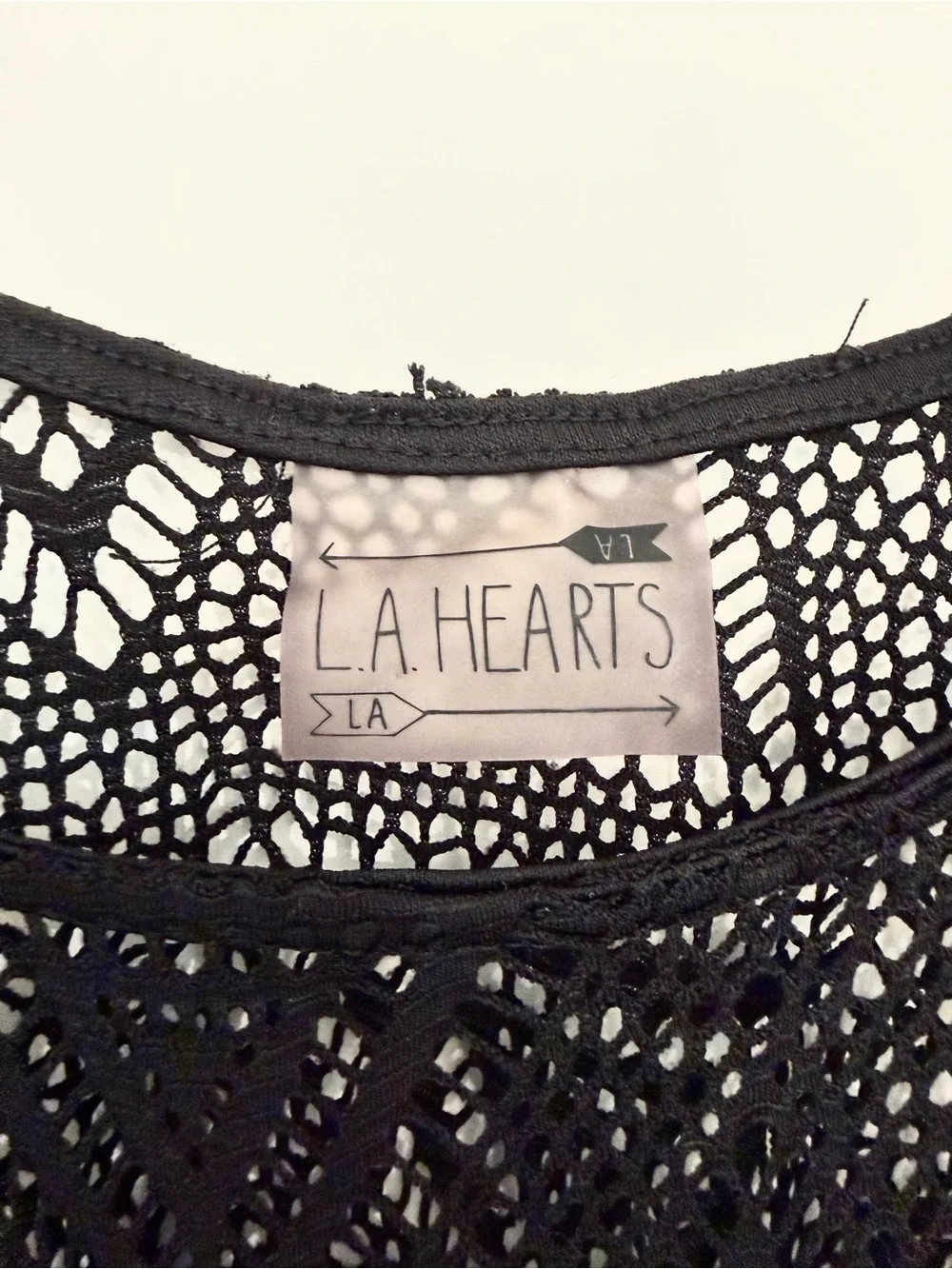 FREE w/ PURCHASE - Black Cropped Lace Long-Sleeve Top